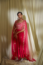 Load image into Gallery viewer, HOT PINK ANARKALI SET
