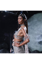 Load image into Gallery viewer, Aphrodite Embroidered Skirt Paired With A Choli And A Trail Cape
