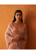 Load image into Gallery viewer, Rose Pink Net Saree
