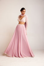 Load image into Gallery viewer, Powder Pink Lehenga Pant Set
