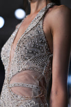Load image into Gallery viewer, Xena Shimmer Tulle Halter Gown
