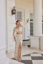 Load image into Gallery viewer, IVORY EMBROIDERED SKIRT AND BLOUSE
