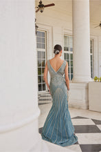 Load image into Gallery viewer, AQUA BLUE EMBROIDERED GOWN
