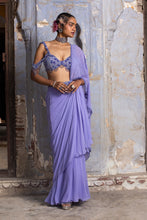 Load image into Gallery viewer, LILAC DRAPE SAREE
