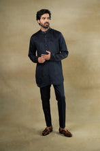 Load image into Gallery viewer, Midnight rose short kurta set
