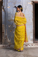 Load image into Gallery viewer, YELLOW ORGANZA SAREE
