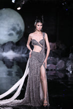 Load image into Gallery viewer, Arete Shimmer Tulle Sari Gown
