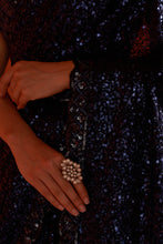 Load image into Gallery viewer, Midnight Blue Georgette Saree
