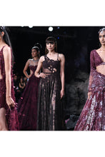 Load image into Gallery viewer, Medea Burnt Brown Lurex Flared Gown
