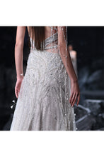 Load image into Gallery viewer, Xena Shimmer Tulle Halter Gown
