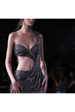 Load image into Gallery viewer, Arete Shimmer Tulle Sari Gown
