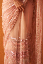 Load image into Gallery viewer, Rose Pink Net Saree
