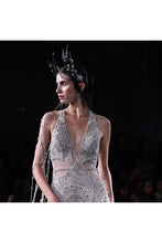 Load image into Gallery viewer, Xena Shimmer Tulle Halter Gown
