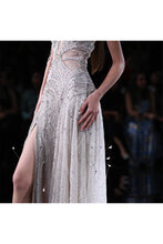 Load image into Gallery viewer, Xena Shimmer Tulle Halter Gown
