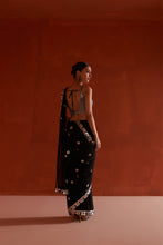 Load image into Gallery viewer, Black Net Saree
