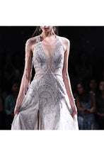 Load image into Gallery viewer, Xena Shimmer Tulle Halter Gown
