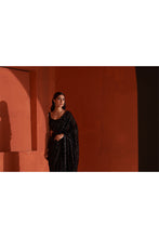 Load image into Gallery viewer, Black Sequins Georgette Saree
