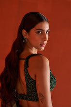 Load image into Gallery viewer, Hunter Green Net Saree
