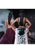 Load image into Gallery viewer, Cora Sheeted Skirt Paired With A Choli And Cape
