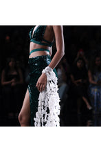 Load image into Gallery viewer, Cora Sheeted Skirt Paired With A Choli And Cape
