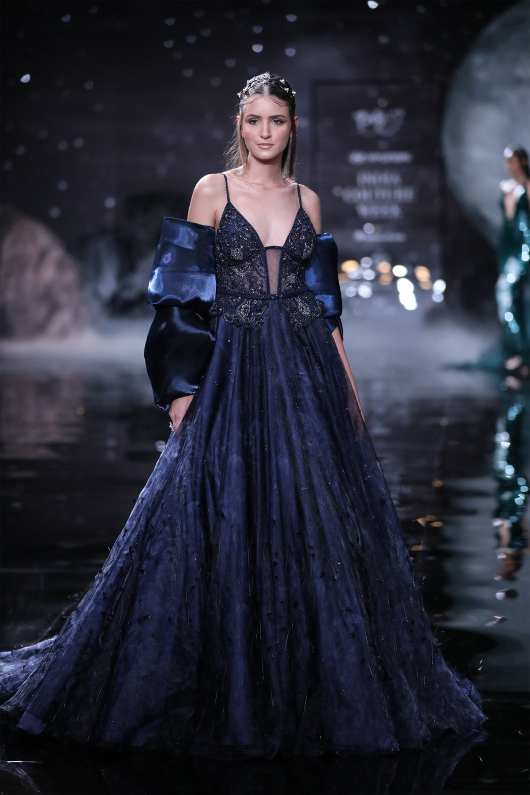 Della Printed Gown