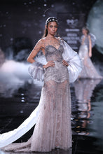 Load image into Gallery viewer, Helena Shimmer Tulle Body Con Bustier Gown
