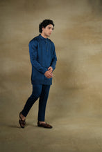 Load image into Gallery viewer, Teal omber short kurta set
