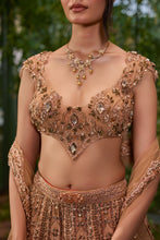Load image into Gallery viewer, Mayur Mukut- The Crowned Peacock lehenga
