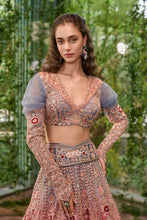 Load image into Gallery viewer, Dwirang-     A Tale in Two Hues Lehenga
