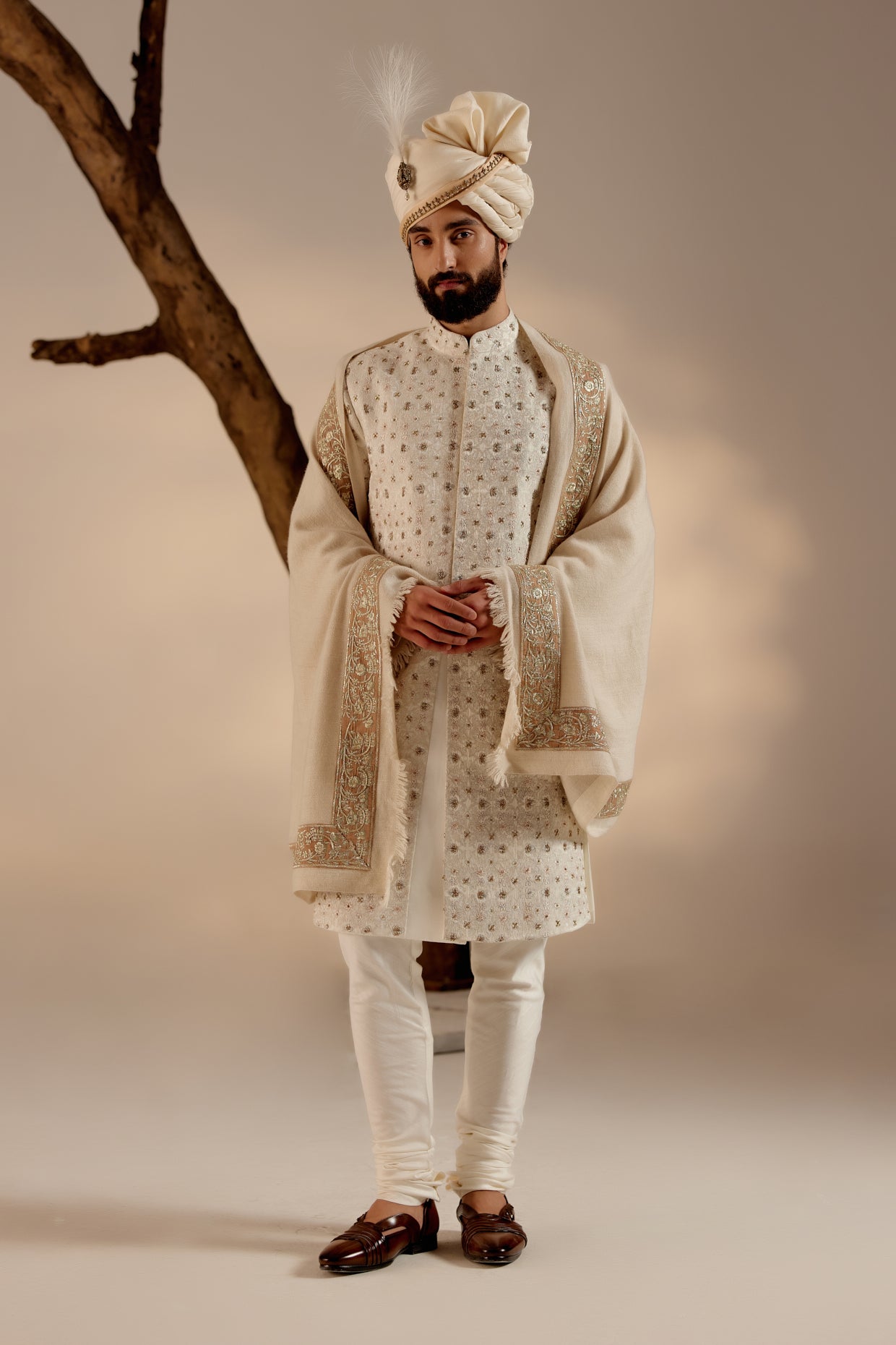 Turtle Dove Sherwani Set