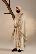 Load image into Gallery viewer, Butter Cream Sherwani Set
