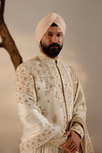 Load image into Gallery viewer, Butter Cream Sherwani Set
