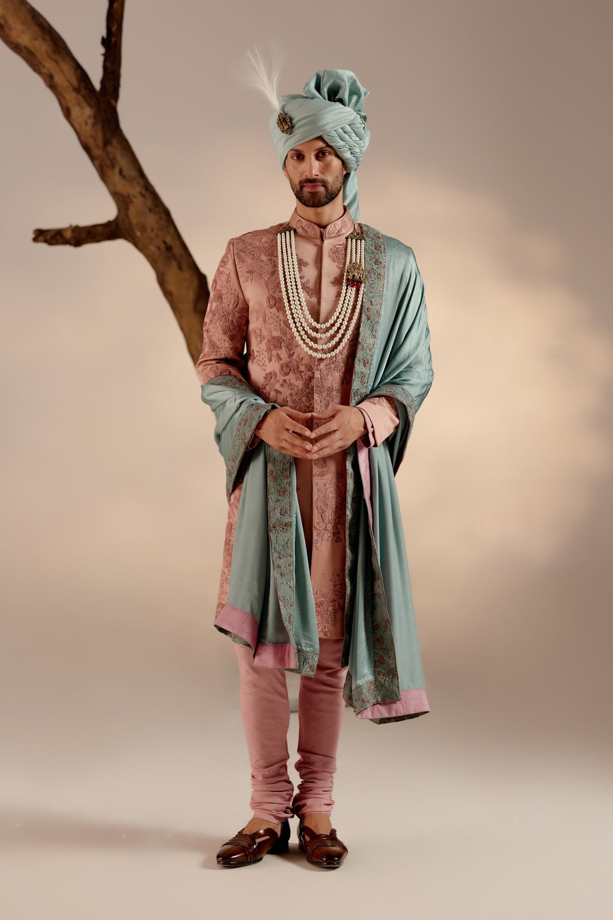 Orchid Pink sherwani set