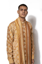 Load image into Gallery viewer, Mustard Yellow Front Open Embroidered Kurta Set
