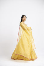 Load image into Gallery viewer, SUNBURST YELLOW ORGANZA LEHENGA SET
