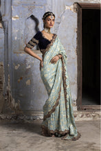 Load image into Gallery viewer, JADE GREEN BANARSI SAREE
