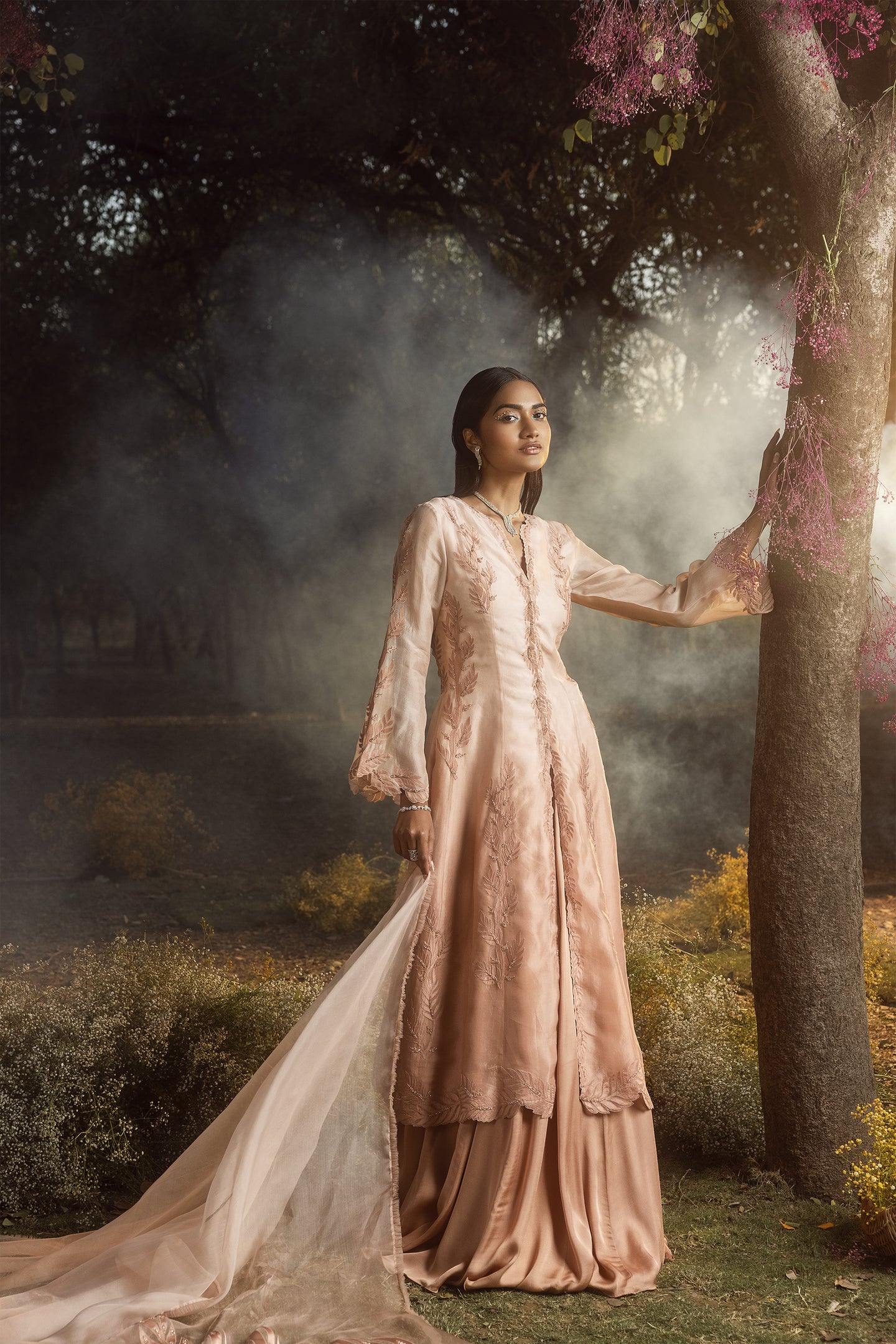 TEA ROSE JACKET WITH SKIRT AND DUPATTA