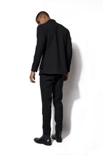 Load image into Gallery viewer, Black Layered Embroidered Bandhgala Set
