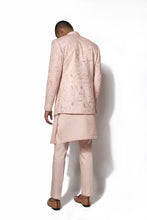 Load image into Gallery viewer, Pink Embroidered Open Bandhgala Set
