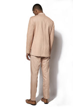 Load image into Gallery viewer, Rose Gold Asymmetrical Embroidered Bandhgala Set
