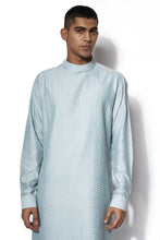 Load image into Gallery viewer, Ice Blue Textured Kurta Set
