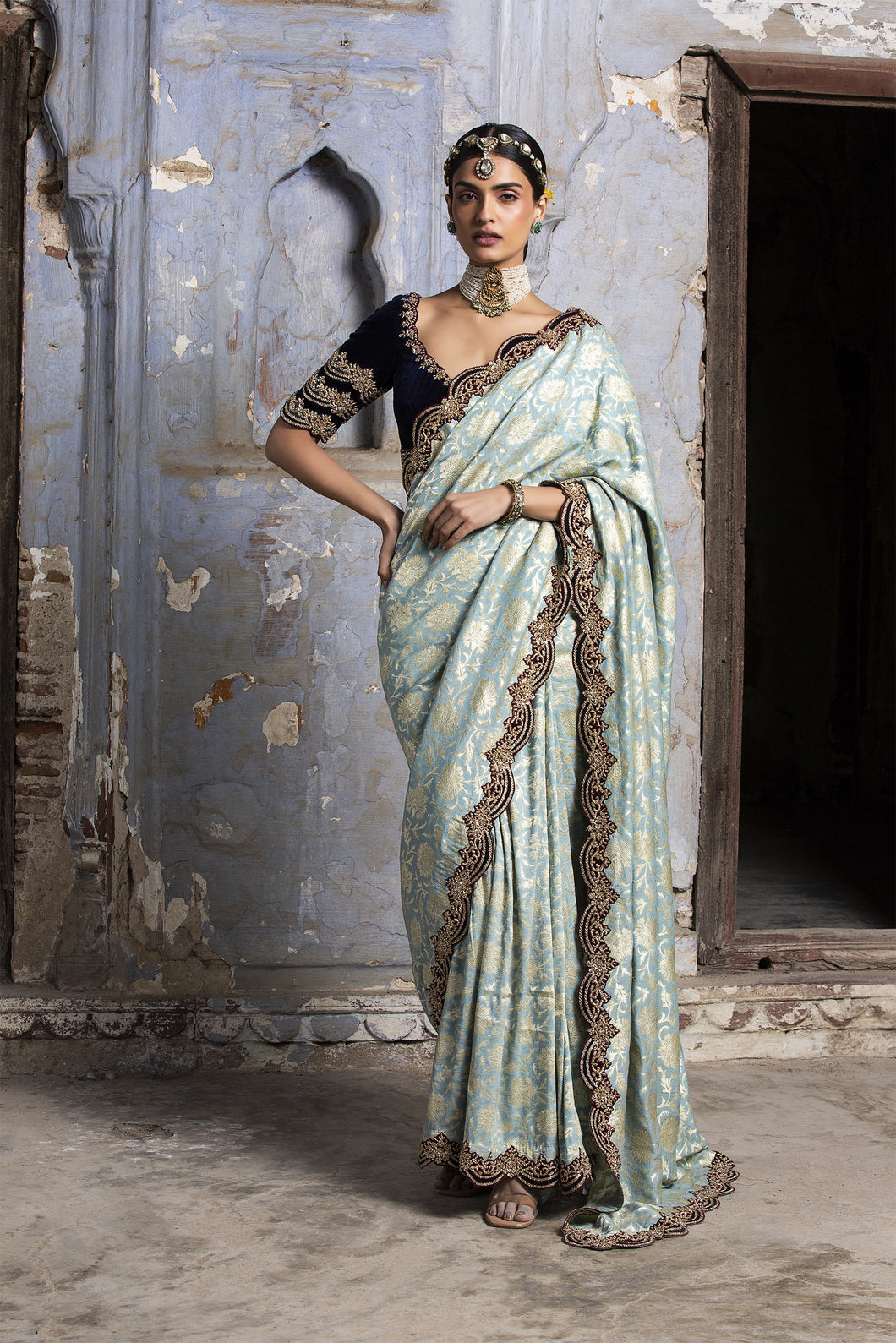 JADE GREEN BANARSI SAREE