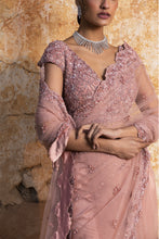 Load image into Gallery viewer, ROSE PINK NET SAREE
