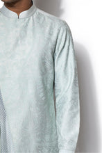 Load image into Gallery viewer, Aqua Blue Asymmetrical Embroidered Kurta Set
