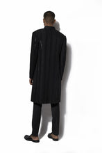 Load image into Gallery viewer, Black Embroidered Long Jacket Set
