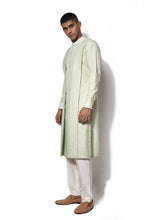 Load image into Gallery viewer, Pista Green Asymmetrical Embroidered Kurta Set
