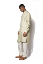 Load image into Gallery viewer, Pista Green Asymmetrical Embroidered Kurta Set
