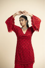 Load image into Gallery viewer, RED GEORGETTE GARARA SET
