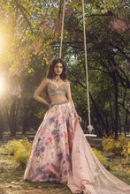 Load image into Gallery viewer, PINK FLORAL PRINTED LEHENGA
