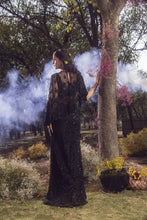 Load image into Gallery viewer, BLACK SKIRT WITH CAPE AND BUSTIER
